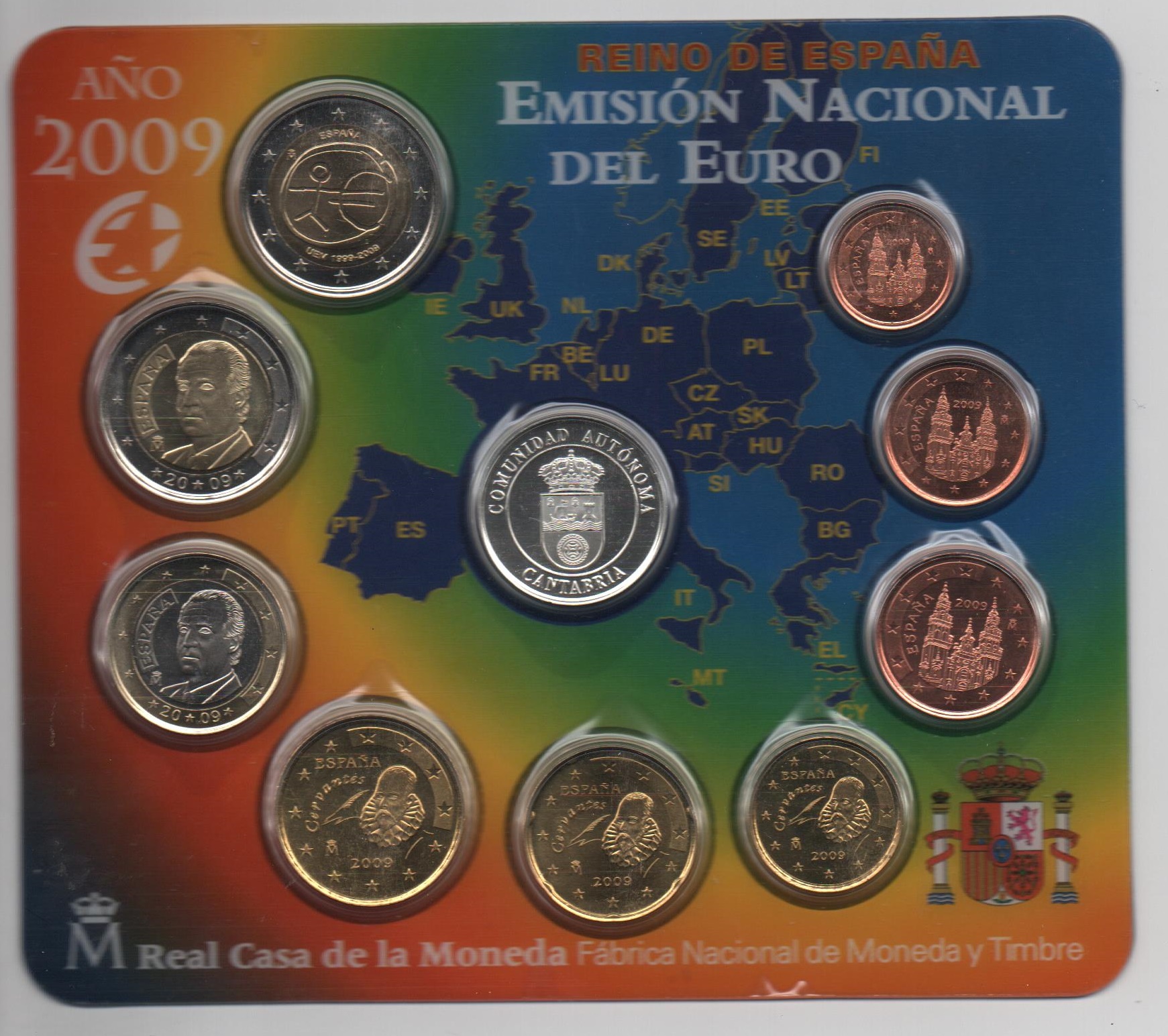 ESPAÑA DEL AÑO 2009 EUROSET FDC 